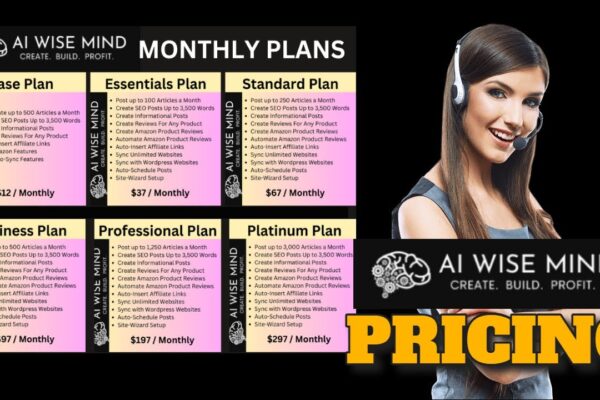 ✅AiWiseMind Pricing | Only $12 a month for 500 Videos?? WHAT!!!