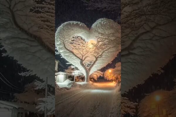 Gorgeous Snow Tree #shorts #christmas #christmasmusic