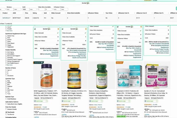 DAY 1 - Find a winning AMAZON INFLUENCER product to review in less than one minute - PROBIOTICS